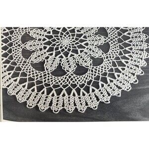 Vintage 1950 Crochet Knit Doily Pattern OLDE WORLD SOUTACHE Tatted Hairpin 12"